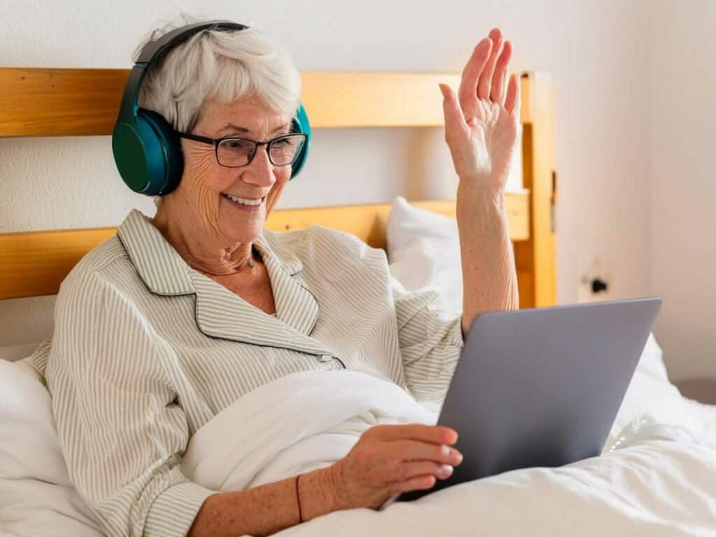 Videogesprek tussen familieleden — overal, op elk moment